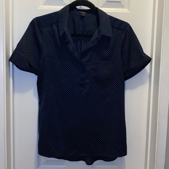 Ann Taylor Navy polka dot - Picture 4 of 6